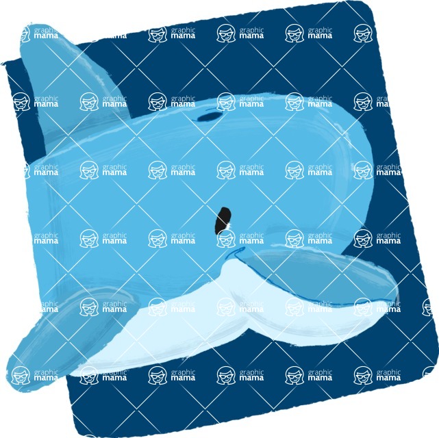 Cartoon Animal PNG Clipart - Dolphin Watercolor Avatar